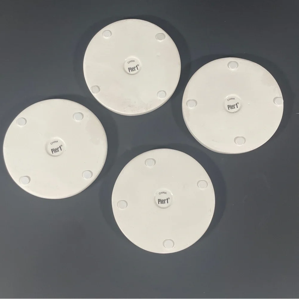 Pier 1, Butterfly Design Ceramic Coasters Set